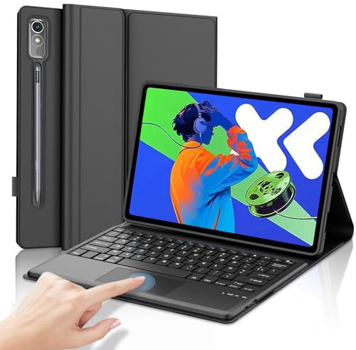 JADEMALL Tastiera con Trackpad per Lenovo Idea Tab Pro 12.7 2025, Italiano QWERTY Tastiera Bluetooth Magnetica Staccabile con Touchpad per Tablet Lenovo Idea Tab Pro 12.7 2025, Nero
