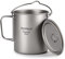 Aomiun Ultralight 750ml Titanium Pot Taza de Agua de Titanio portátil Taza con Tapa y Mango Plegable Camping al Aire Libre Cocinar Picnic