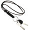 Cordon tour de cou pour clés – Collier tressé robuste – Longueur réglable pour clés, sifflet, porte-clés, Noir , Refer to description