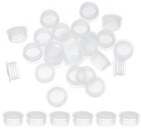 PATIKIL Tapones para Salero y Pimentero de 17mm/0.67, 50 Piezas Tapón de Plástico para Salero Reutilizable Tapón Redondo Transparente para Botellas Tuberías