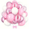 Ovanda 30 Stück Rosa Ballons, Rosa Weiß Helium Luftballons, Pink Konfetti Latexballons für Mädchen Frauen Hochzeit Babyparty Geburtstagsdeko, Geburtstagsdeko Rosas Mädchen