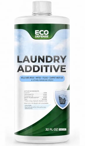Eco Defense Carpet Beetle, Bed Bug, Mite & Flea Treatment Laundry Additive Mite Killer, Bed Bug & Carpet Beetle Detergent Plant-Based, Child & Pet Friendly Laundry Solution