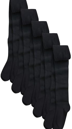 NEXT Mädchen Schulstrumpfhose mit Baumwollel, 5er-Pack