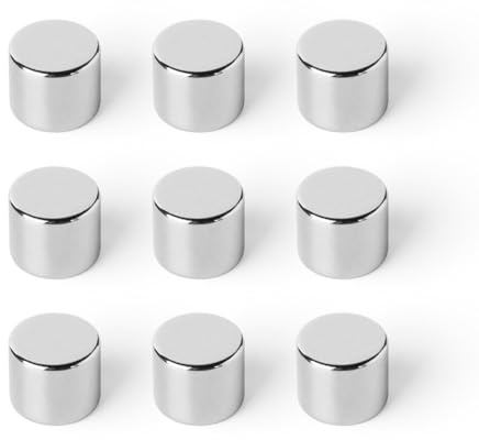 Strong Magnets Neodym Magnet - Rund 12 x 10 mm - 10 Stück - Extra stark, hält bis 5,6 kg - Für Magnettafel, Kühlschrank, Whiteboard, Pinnwand, Büro