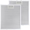 BlueXP 2 Pieces 310 × 250 mm Cooker Hood Filter for AEG Cooker Hood White High Oil Storage Capacity High Temperature Resistance - Replacement Part with 5 Layers