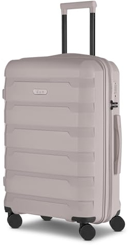 D & N Check-in Koffer für Damen und Herren | mittelgroßer Trolley 43 x 25 x 66 cm aus hochwertigem, stoßfestem ABS Material | Erweiterbar & TSA Schloss| South Dakota Serie