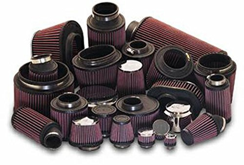 K&N RU-2922 KFZ und Motorrad Universal-Luftfilter aus Gummi, 2pcs | 60mm Doppelflansch, 159mm x 95mm, 76mm Höhe (Satz 2 Stück) (RU-2922)