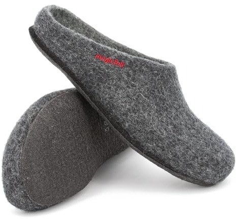 Magicfelt Filz-Hausschuh 709 aus 100% Merino-Wolle | Pantoffel für Damen & Herren mit anatomisch geformter Filz-Latex-Sohle - Made in Tirol