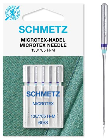 Schmetz Microtex (Sharp) Sewing Machine Needles, Size 60/8