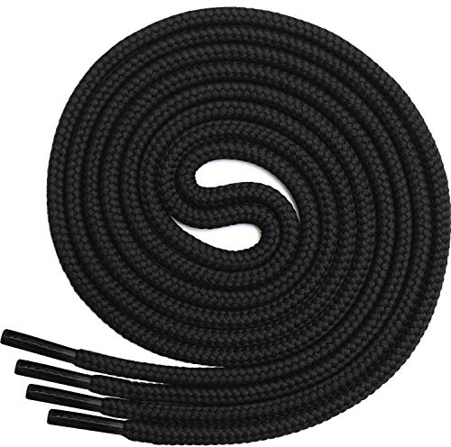 Collonil 1 Paar Schnürsenkel - rund - dünn - Ø 2,0 mm Längen (120 cm, schwarz)