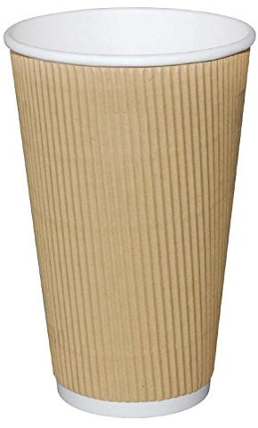 25X Olympia Disposable Ripple Cups 454ml 16oz Coffee Hot And Cold Drinks Party