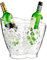 Double Bottle Drinks Pail - Plastic Wine and Champagne Cooler for 2 Bottles
