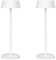 K-Bright Dimmbare LED-Akku-Schreibtischlampe,2er-Pack Wiederaufladbare Warme Lichtfarbe 3000K Wasserdichte Innen-Außen-Schreibtischlampe Designer Ladestation Weiß
