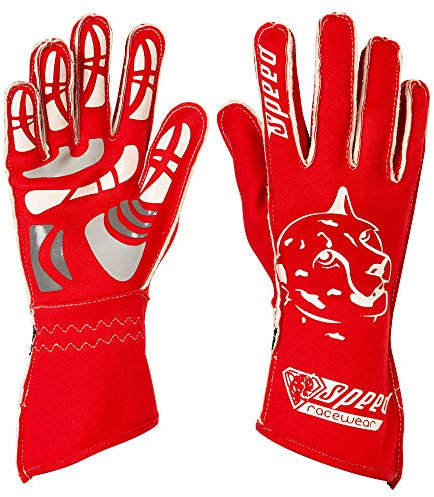 Speed Racewear - Motorsport Handschuhe - Karthandschuhe Melbourne - Rot/weiß (9)