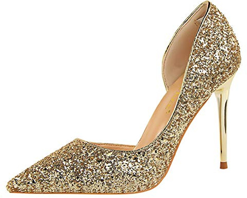 Life&Women Chaussure Mode Escarpin Stiletto Femme Dégradé de Couleur Talon Haut Aiguille Sexy Talon Aiguille 9.5 CM Mariage Club Soirée