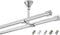 Rollmayer glänzend metall Gardinenstange Ø 16mm Rohr, Edelstahl für Ösenvorhang, Gardinen (Crux 200cm lang, Edelstahl, Deckenbefestigung 2-läufig) modern Vorhangstange Ohne Ringe!