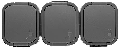 Schuko Steckdose IP54 Aufputz Steckdose 1,2,3 fach Aufputz Schalter Ein/Aus Schalter Serienschalter Serienschalter Wippschalter Feuchtraum Feuchtraum Farbe Grau (3 Steckdosen)