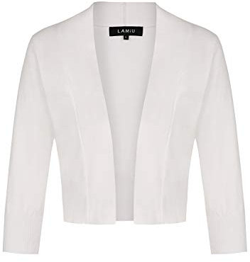 MINTLIMIT Cardigan Women V Neck Button Down Long Sleeve Basic Soft Knit Cardigan Sweater White M