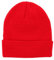 SHIPITNOW Rote Herren oder Damen Wintermütze Einfarbig - Basic Strickmütze ohne Bommel - 100% Acryl Beanie- Einfaches und klassisches Mützen ohne Marke - Einheitsgröße