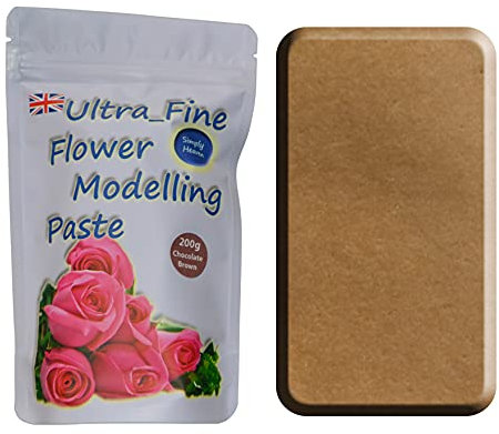 Simply Heaven Sugar Flower Paste - Sugarcraft Gum Paste Florist Modelling Paste 200g (Chocolate Brown)