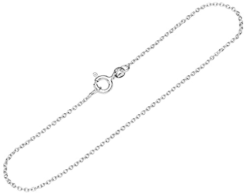 NKlaus elegante Ankerkette rund 925 Silber 1,2mm breite Halskette Collier dünn
