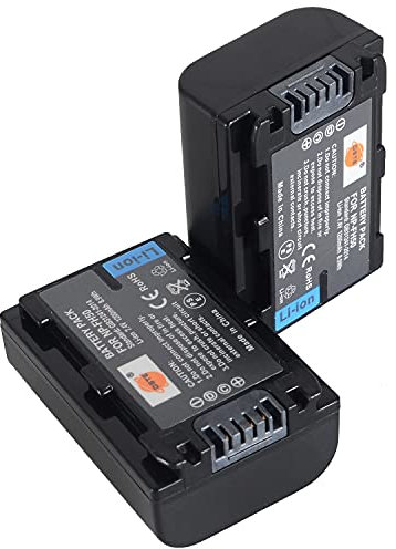 DSTE 2pcs Li-ion Batteries NP-FH50 compatibles avec Sony DSLR-A330, DSLR-A380, DSLR-A390, DSC-HX1, DSC-HX100V, DSC-HX200V, HDR-TG5V, HDR-TG1E, HDR-TG3, HDR-TG5, HDR-TG7