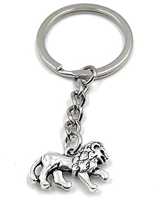 H-Customs Tiger Löwe Raubkatze silber Schlüsselanhänger Anhänger