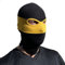 PGwear Sturmhaube in schwarz gelb gestreift I Maske Balaclava Beanie I Ultras Hooligans Ski Motorrad