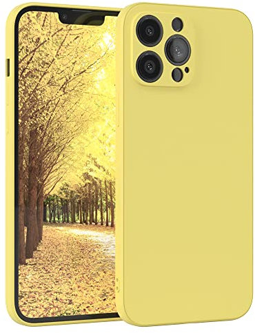 EAZY CASE - Silikonhülle für iPhone 13 Pro Max Hülle Silikon Case Gelb weich stoßfeste Handyhülle iPhone 13 Pro Max Schutzhülle mit Kameraschutz Dünn Premium Schutz Cover TPU Phone Bumper Pastellgelb
