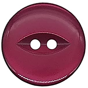 The Bead Shop 20 Pack Round Fish Eye Buttons, Baby Buttons, Sewing, Knitting & Crafts - Cerise 19mm / 30 Lignes