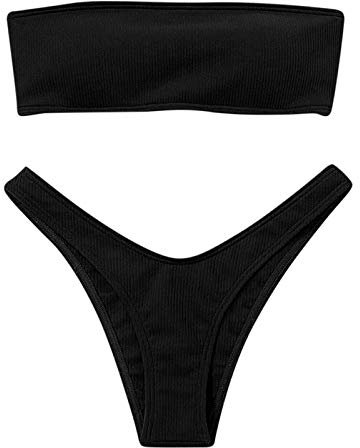 Costumi da Bagno Donna Mare Due Pezzi Senza Spalline Costume Piscina Sexy Imbottito Spiaggia Bandeau Bikini Triangolo Taglia Forte Brasiliana Curvy Beachwear Costume da Bagno Push Up