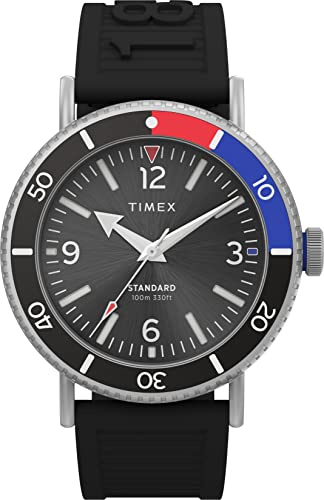 Timex Men Analogue Watch with a Rubber Strap Standard