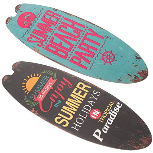 BESPORTBLE deko Surfbrett 2 Stück Wooden Surfbrett-Wanddekoration Holz