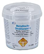 CREARTEC Metallische Strukturpaste - Hochpigmentierte, selbstklebende Spachtelmasse zum Verschönern von Objekten - silber seidenmatt - Füllmenge: 150g - Made in Germany