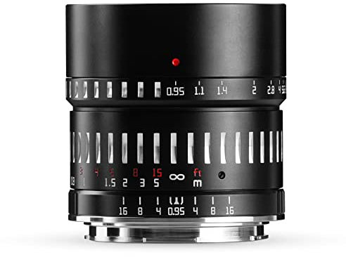 TTArtisan APS-C - Obiettivo 50 mm F/0,95 con corpo in metallo, compatibile con attacco Canon EOS-R, colore: Nero/Argento