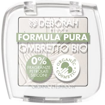 Deborah Lidschatten Mono BIO Formula Pure Farbe Nr. 01 Weiß, mit Inhaltsstoffen 100% natürlichen Ursprungs, Vegan und Animal Friendly
