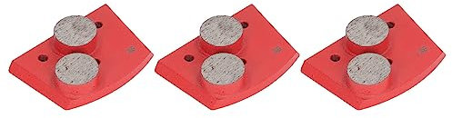 3PCS Diamond Grinding Block 2 Segment 30 Grit Red for Floor Paint Grinding, Concrete Polishing, Floor Paint Removal