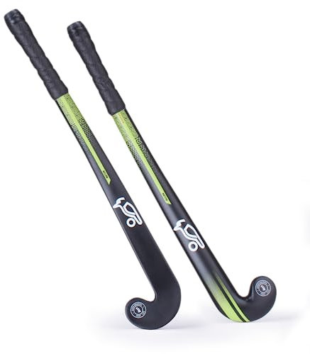 Kookaburra Unisex Jugend Neon Junior Hockey Stick Hockeyschläger, Schwarz, 61 cm (24 Zoll)