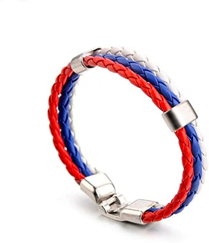 Freundschaftsarmband gewebt weiß blau rot (Russische Flagge) Damen Herren Armband Gut und Bad Harz