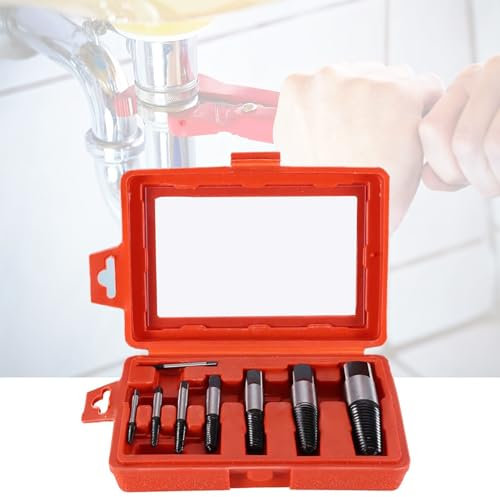 Set di Rimozione Trapano, Set di 8 Estrattori per Bulloni per Viti per Tubi 'acqua Rotti Danneggiati, Set Facile da Estrarre, Acciaio per Cuscinetti