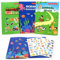 Kujinova 3 Pezzi Stickers Bambini Attacca Stacca, Libro Stickers Bambini, Libri Adesivi Bambini Attacca Stacca, Zoo Fattorie Mondo Sommerso, per Bambini e Bambine di 3 4 5 6 7 Anni