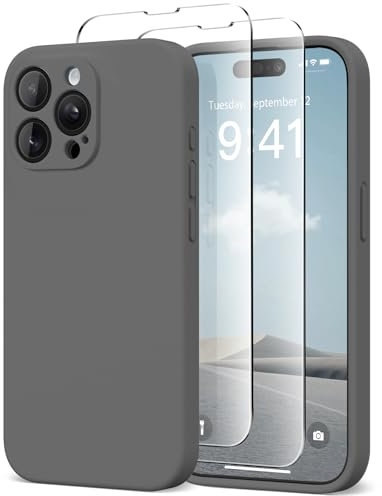 SuydanBox Magnetic for iPhone 14 Pro Case, Compatible with MagSafe, [Full Camera Protection][Screen Protector] Silicone Shockproof Protective Phone Case for iPhone 14 Pro 6.1, Dark Gray