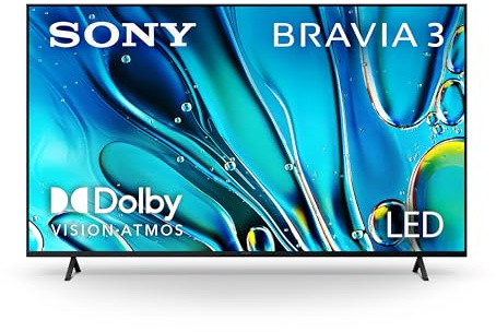 Sony 65-Inch Class 4K Ultra HD BRAVIA 3 LED Smart TV with Google TV Dolby Vision HDR, PS5 Exclusive Features, K-65S30