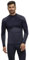 FALKE Herren Baselayer-Shirt Wool-Tech Round Neck M L/s Sh Wolle Funktionsmaterial schnelltrocknend 1 Stück, Blau Space Blue 6116 Trend, XXL