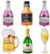 DazzJoy 6 Stück Bier Luftballon, Champagner Luftballons Geburtstag, XXL Wein Flaschen Helium Ballon, Weinglas Riesenballon Sektflasche Folienballon für Oktoberfest Deko, Bar Party, Hochzeit Deko