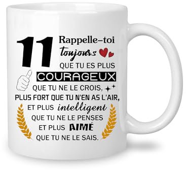 Yufansd Tasse en Céramique Ronde de 350 ml pour Anniversaire, Cadeau d'Anniversaire pour Fille Garçon Maman Papa Grands-parents Tante Oncle Nounou Marraine Parrain