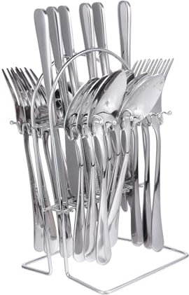 SHOWERORO 1 Satz Besteck Löffel goldenes Besteck einzigartiges Silberbesteck Futterschneider aus Stahl aus Stahl messer kniflesstape Essenslöffel Dessertgabel Rostfreier Stahl Silver