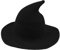 Meleager Hexenhut Damen, Witch Hat, Spitzes Hexen Hut Schwarz, Zauberhut Erwachsene, Breite Krempe Strickmütze als Hexe Kostüm Accessoire für Halloween, Karneval, Kostümpartys