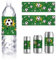 GOMAKERER 30 Sheets Water Bottle Labels, Football Printed Theme Self-Adhesive Packaging Stickers Personalized Party Drink Water Bottle Labels for Water Bottle, 8.5x2.5 Inches