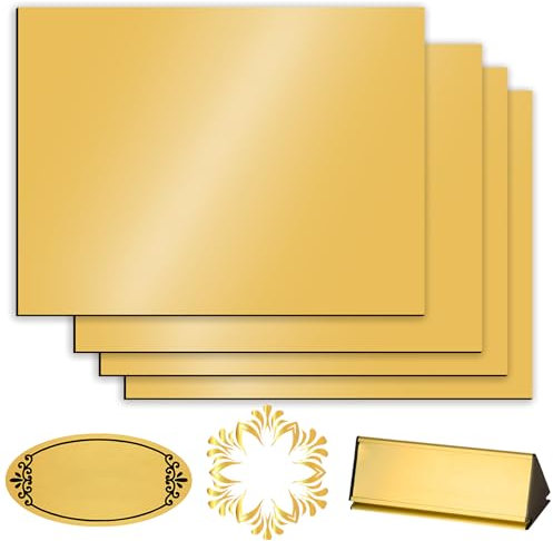 Yuragim Placa de plástico ABS con grabado de 30 x 20 cm, 4 unidades de placas de grabado láser, placa de plástico de 1,3 mm, placas de grabado láser, para grabar placas de puerta, manualidades